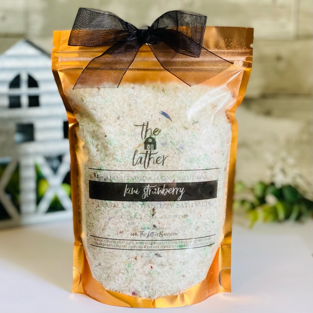 Kiwi Strawberry Essential Oil Fizzy Milk Bath Salt